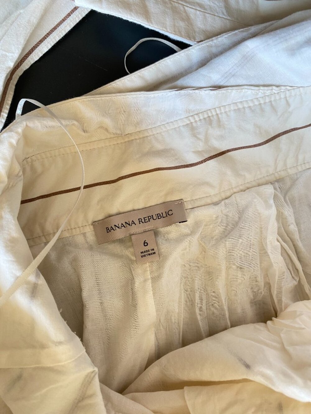 Banana Republic Beige Rhapsody Poplin Maxi Dress Size 6 - Picture 3 of 11